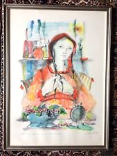 litografia N* 53/70 luciana manelli  colorata a mano dall'artista  