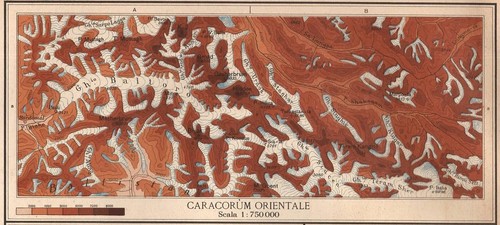 Karakorum orientale mappa del - karakorum,