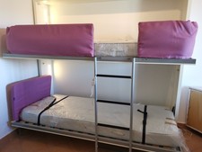Letto a castello a scomparsa Clei Lollipop con materassi