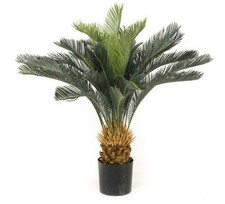 Palma Artificiale Cycas Revoluta In Vaso H. 90Cm Verde Emerald Pianta Da Interno