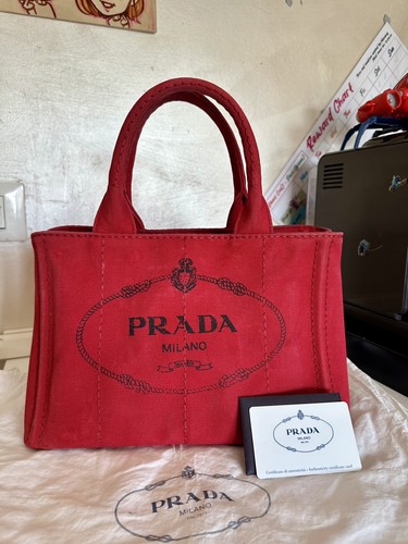 Prada canapa cloth tote - prada,