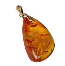 Antico Pendente Di Ambra/Oro