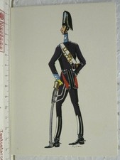 cartolina CARABINIERE A CAVALLO IN PICCOLO UNIFORME 1814 Tempera Giannattasio di