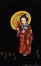 E. COLOMBO - Bambina Giapponese, Japanese Girl - Ombrello, Umbrella - NV - #119