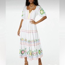 Maxi abito ricamato roller - maxi,