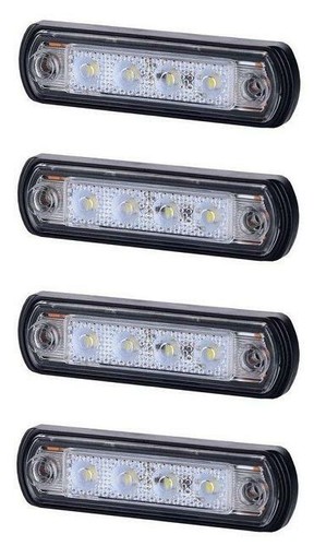 12v 24v led marker bianchi - 4x,