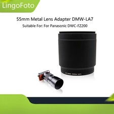 Adattatore obiettivo metallo DMW-LA7 55 mm per fotocamera Panasonic Lumix DMC-FZ200 FZ200