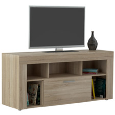 Mobile Porta TV in Legno da Salotto Soggiorno Salvaspazio Moderno cm 135x41x60h
