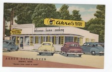 Biglietto pubblicitario Akre's Dutch Oven, Nisswa, Minnesota, lino