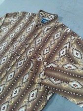 Wrangler Western Camicia Uomo XL Pearl Snap Aztec Southwest Cowboy Rodeo Vintage