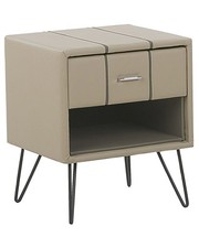 Comodino in Similpelle Beige