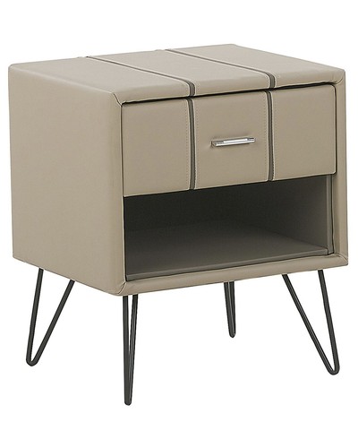 Comodino similpelle beige - in,