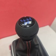 POMELLO CAMBIO PELLE NERO 6-G per GOLF R MK4 MK5 MK6 MK7 MK7.5 SCIROCCO PASSAT