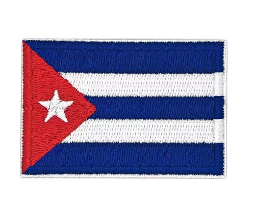 Toppa bandiera cuba - cuba, ricamata