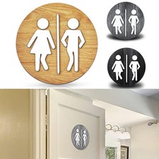 Insegna in legno bagno uso