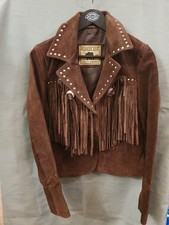 Frange Giacca IN Pelle Braun