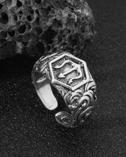 Anello oceano tridente vintage - oceano,
