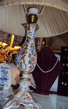 lume porcellana limoges francia paralume organza pizzo rose  h cm 60