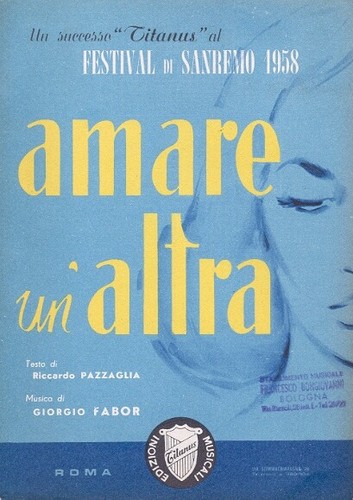 Spartito sanremo 1958 amare - sanremo,