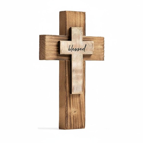 Croce doppio strato legno - doppio,