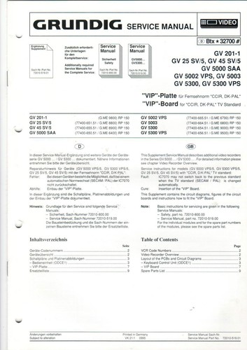Grundig manuale servizio - grundig,