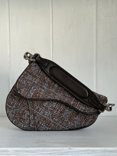 Dior ss24 runway tweed saddle - dior,