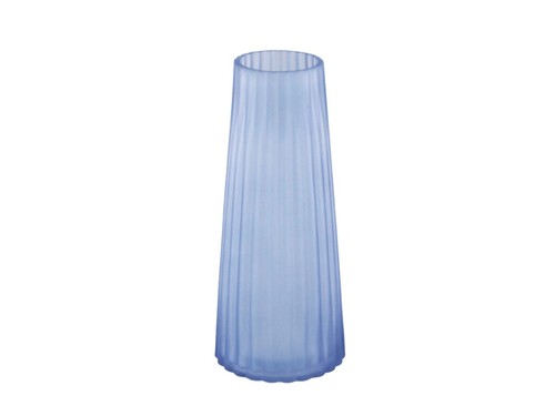 Vaso vetro blu 14x32cm - blu, d.14x32cm