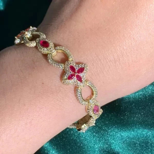 Bracciale fiore zaffiro - fiore,