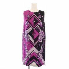 [Usato] Abito Emilio Pucci lunghezza ginocchio senza maniche girocollo trasparente seta trasparente