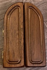 Religiosa Legno Aperto Chiudi Porte Bifold Gesù Interno Icona Cristiana Reliquia Usato in Ottime Condizioni