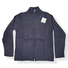 Cardigan UOMO zip intera doppio cursore "PRINCIPEDELFORO" Blu o Beige M L XL 2XL
