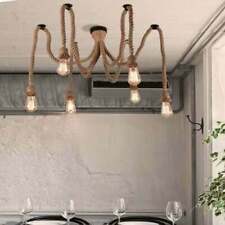 Lampadario Country Lampada per Soffitto a 6 corde Stile Rustico con Attacchi E27