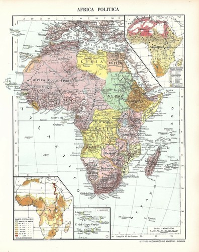 Carta geografica africa - carta,