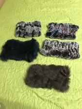 Scaldacollo Fascia Capelli Donna Pelliccia Fur Lapin Calda Morbida Elegante 