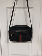 Gucci GG Black Web Stripe Zip