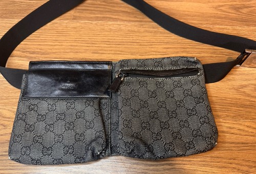 Gucci borsa nera - gg, cintura