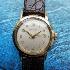 Orologio da polso vintage Longines in oro massiccio 14 carati a carica...