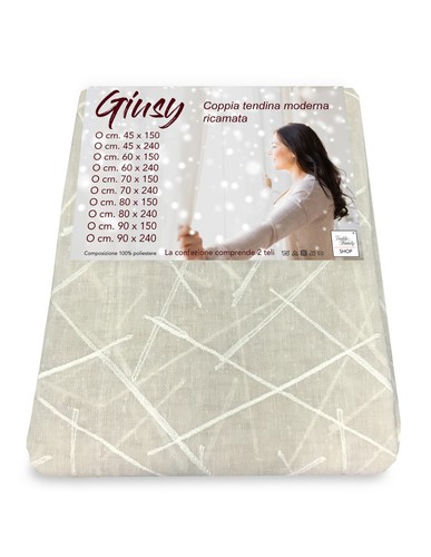 Tendina giusy beige coppia - beige,