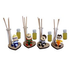 34828 Bomboniere Profumatore Cuore Supereroi Baby Nascita Bimbo