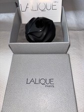Vaso Lalique Crystal Black Bud