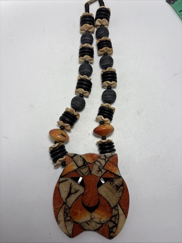 Collana tigre intarsiata - collana,