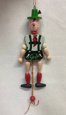 Giocattolo vintage tirolese svizzero tedesco in legno 20 cm collezione giochi