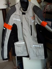 Giacca Moto  Materiale*Cordura,BIANCA,Protezioni Schiena Gomiti,come Nuova,L /52