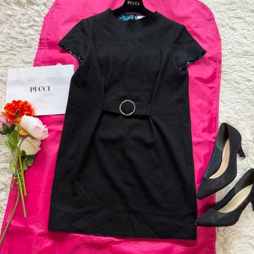 Emilio pucci abito nero fibbia - abito,