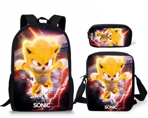 Zaino scuola super sonic set - zaino,
