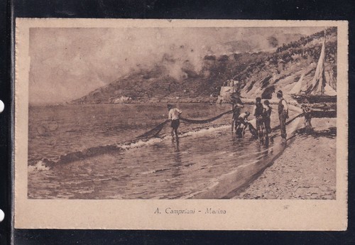 Cartolina scena pesca - scena,