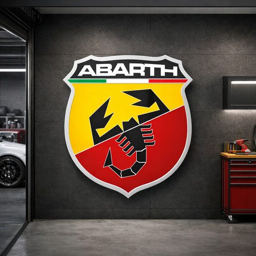 Fiat abarth 80cm aluminum - 80cm, logo