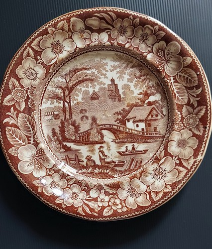 Antico piatto villeroy - -,