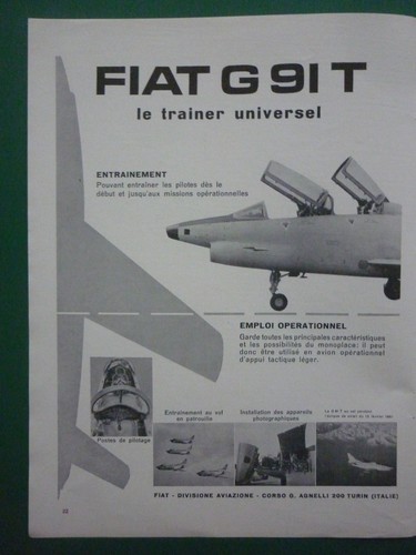 1961 pub fiat - pub, aviazione