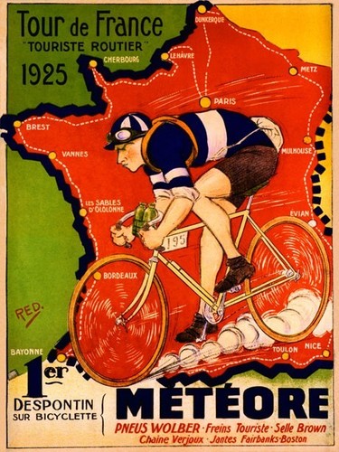 Bicycle tour france 1925 - bicycle,
